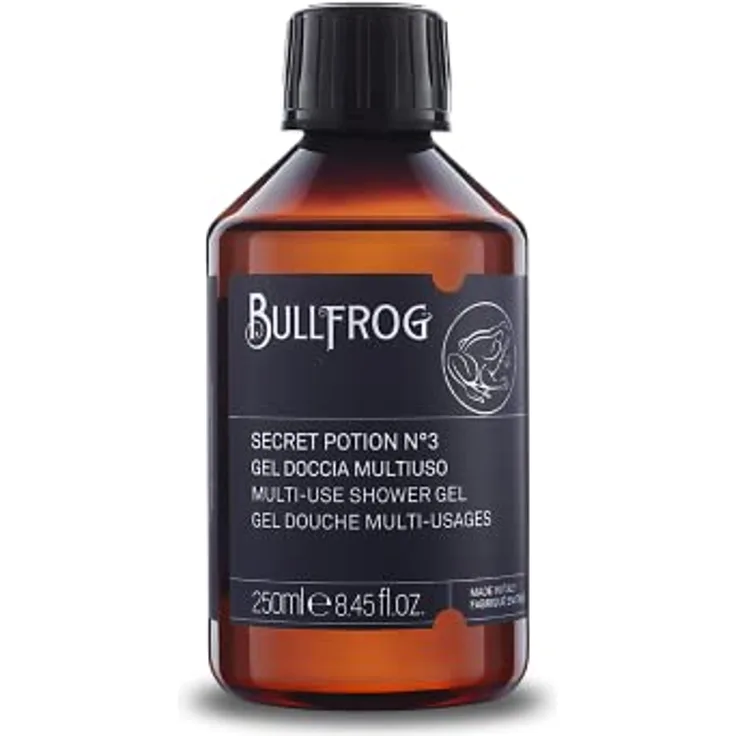 BULLFROG Secret Potion All-in-One Shampoo & Showergel N.3, Duschgel mit charakteristischem Duft, 250 ml