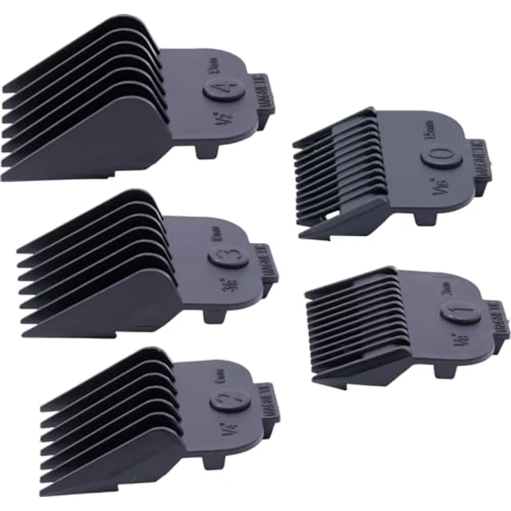 Gamma+ Magnet-Aufsteckkämme, Kammaufsatz Set für Haarschneider Alpha, X-Ergo und Cruiser, 5 verschiedene Längen – Bild 3