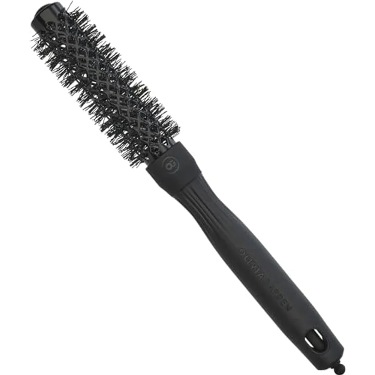Olivia Garden Expert Blowout Shine Black Label 20 mm - Haarbürste für professionelles Styling mit welligem Griff, in Schwarz – Bild 2