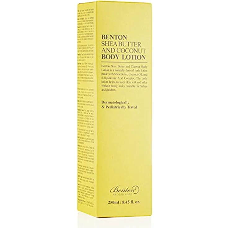 Benton Sheabutter und Kokos-Bodylotion, All-in-one-Lotion für Körper & Gesicht mit feuchtigkeitsspendender Formel, dermatologisch getestet – Bild 3