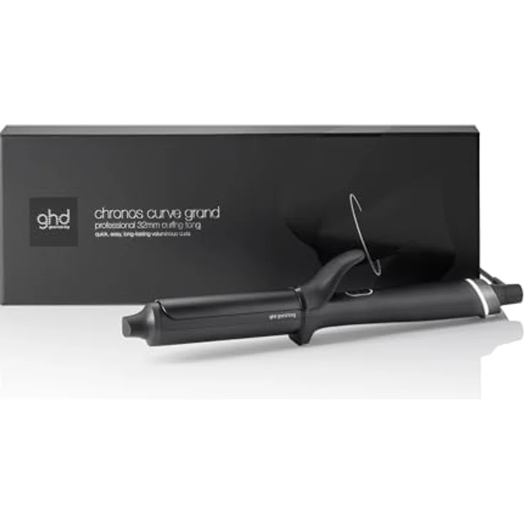ghd Chronos Curve Grand Tong, professioneller Lockenstab in Schwarz, 32 mm Durchmesser für voluminöse Locken, bis zu 3x schneller mit HD Curl-Responsive Technologie – Bild 1