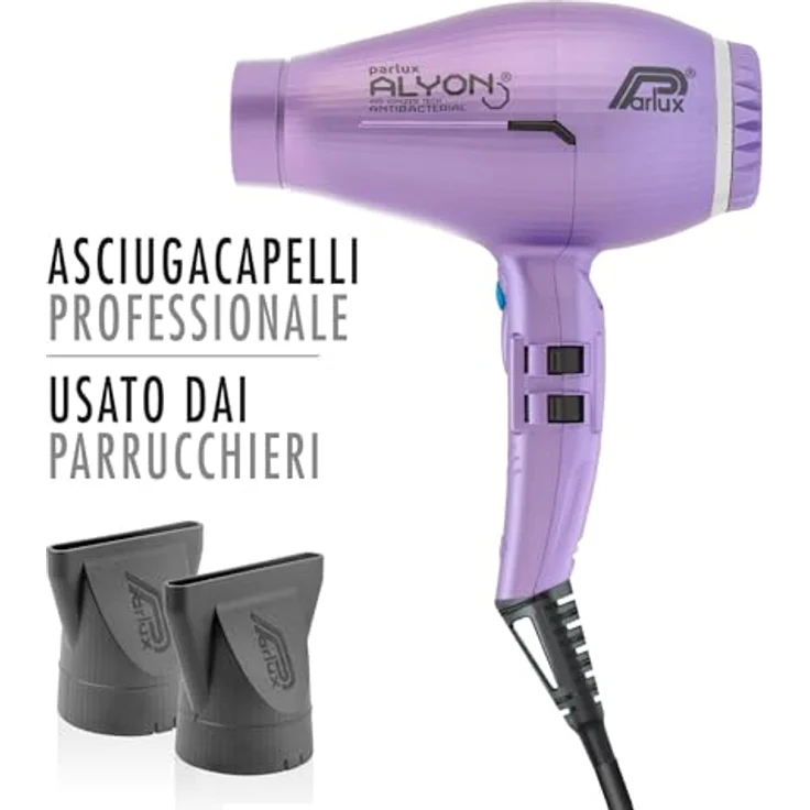 Parlux Alyon Special Edition, professioneller Haartrockner mit 2250 Watt, Ionen-Technologie, schnell trocknend, leicht, lila matt – Bild 3