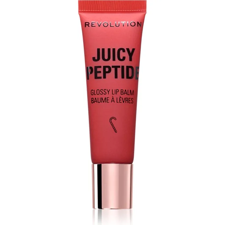 Makeup Revolution Xmas 2025 Juicy Peptide Lippenbalsam, farbton Candy Cane, 8 ml, feuchtigkeitsspendend mit Peptiden