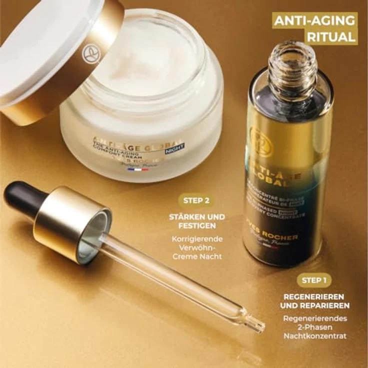 Yves Rocher ANTI-AGE GLOBAL Korrigierende Nachtcreme mit Knospen-Nektar - Luxuriöse Gesichtspflege - Anti-Aging für alle Hauttypen, 50 ml – Bild 5