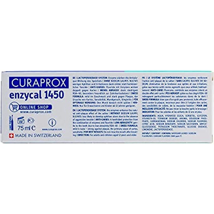 Curaden Curaprox Enzycal Zahnpasta 75 ml, das Zahngel Enzycal von Curaprox ist eine SLS freie Zahnpasta – Bild 3