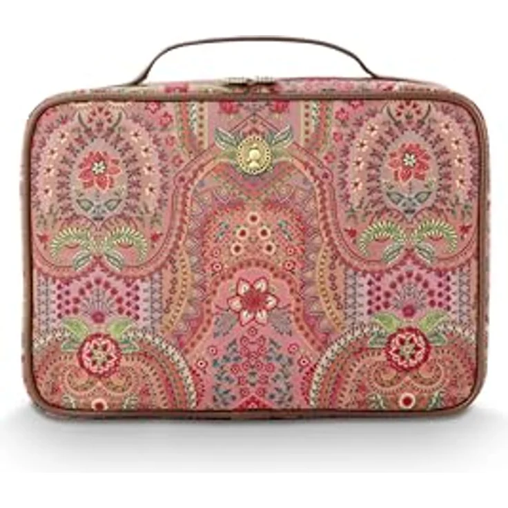 PiP Studio Kosmetiktasche Beauty Case Jabali, in Rot mit zwei Hauptfächern und transparenten Einsätzen, Maße 27x19x10 cm – Bild 1