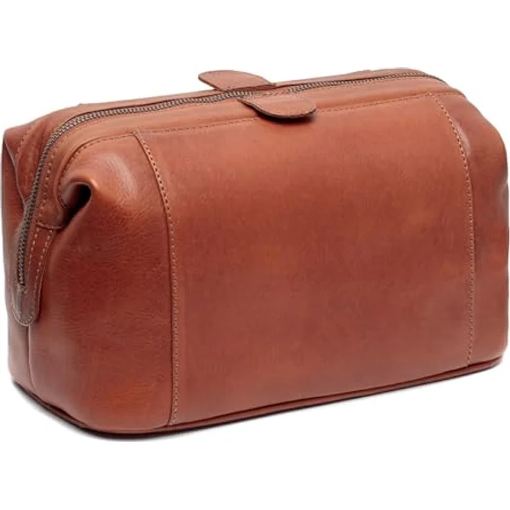 The Chesterfield Brand Biassa Washbag Cognac, Kulturbeutel aus hochwertigem Leder in eleganter Optik – Bild 3