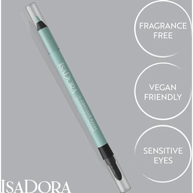 IsaDora The Contour Kajal Eyeliner, hochpigmentierter Augenkonturenstift, wasserfest, 1,2 g, Teal Mint – Bild 4