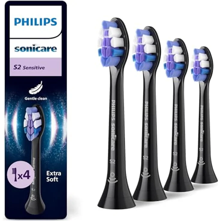 Philips Sonicare Sensitive HX6054/88, Ersatzkopf für elektrische Zahnbürsten, 4 Stück, für empfindliche Zähne – Bild 2