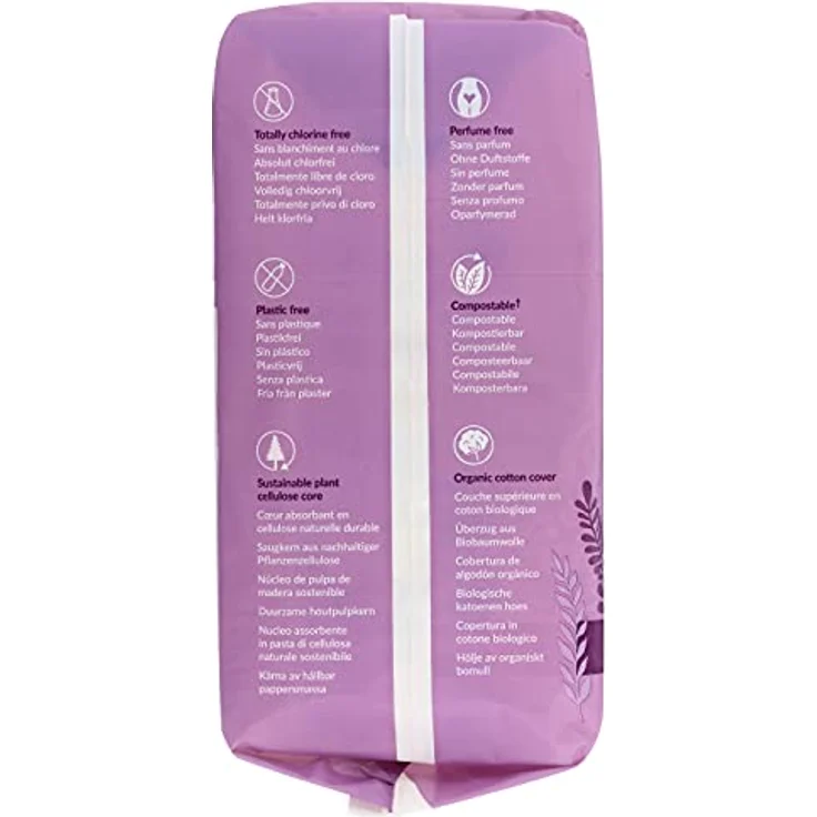 Natracare COMPRESS NACHT Damenbinden, 10 Einheiten, bio, chlorfrei, kunststofffrei, biologisch abbaubar, latexfrei – Bild 5