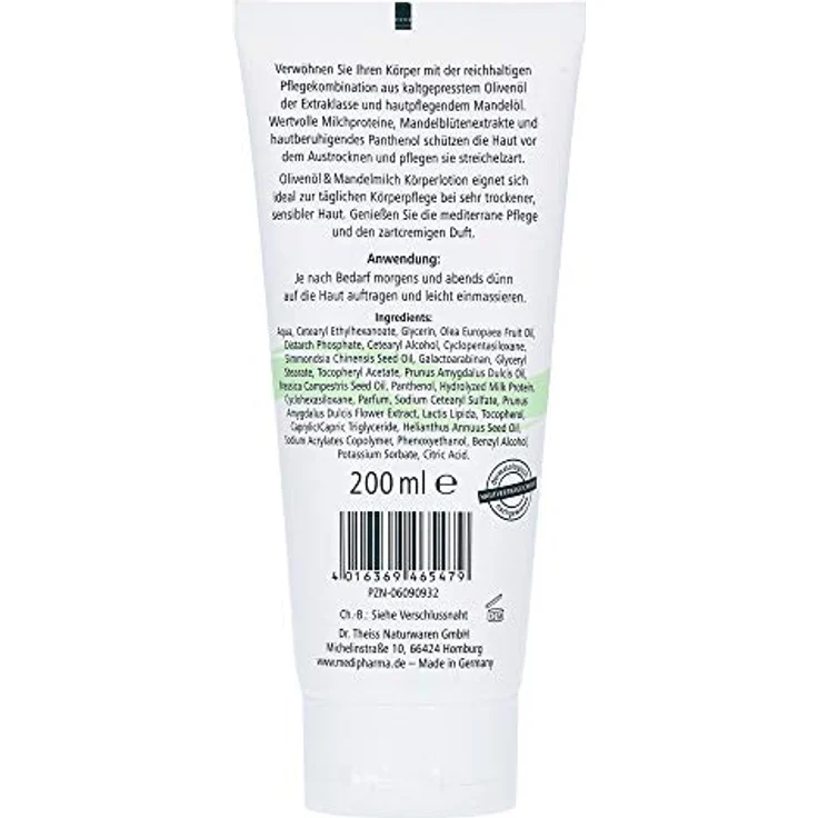 Medipharma Cosmetics Olivenöl & Mandelmilch Körperlotion 200 ml  – Bild 2