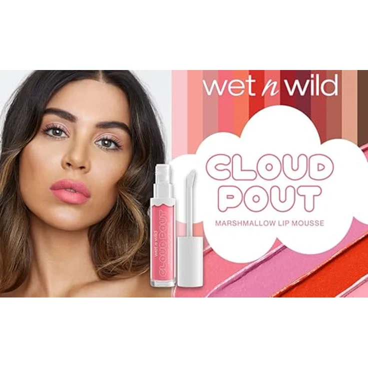 Wet n Wild Cloud Pout Marshmallow Lip Mousse, flüssiger Lippenstift in Pour Some Suga On Me, 3 ml, vegan mit Satin-Effekt – Bild 6
