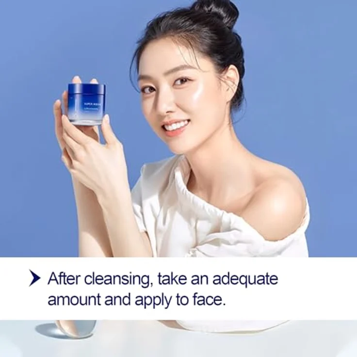 MISSHA Super Aqua Ultra Hyalron Creme, 70 ml, feuchtigkeitsspendende Gesichtscreme mit 10 Arten von Hyaluronsäure für strahlenden Teint – Bild 5