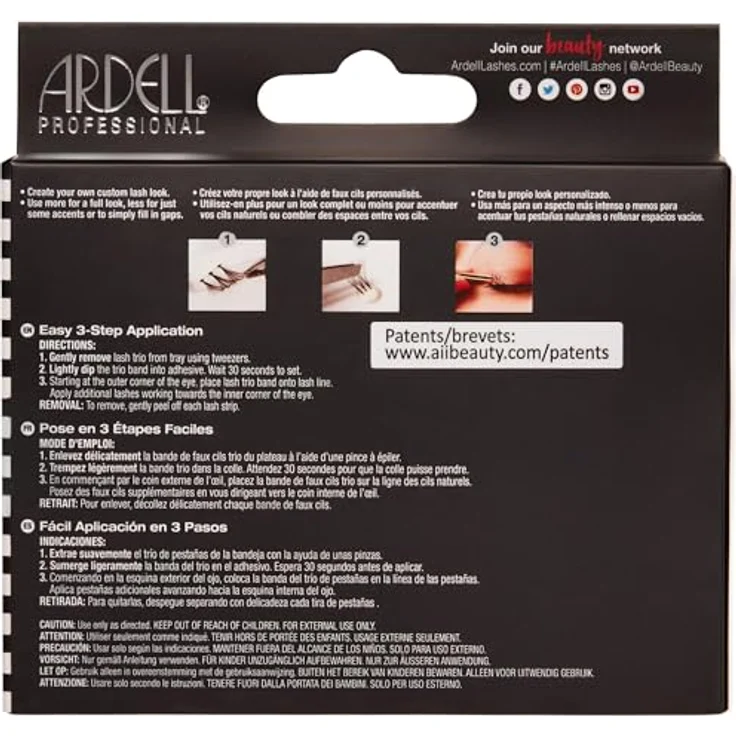 Ardell Double Up Set 32 Medium Black Wimpern, Schwarz, Dekorative Kosmetik Make-up Accessoires – Bild 2