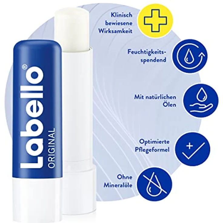 Labello Original Lippenpflegestift (5,5 ml), feuchtigkeitsspendend mit Shea Butter und natürlichen Ölen, farbloses Finish ohne Mineralöle – Bild 3