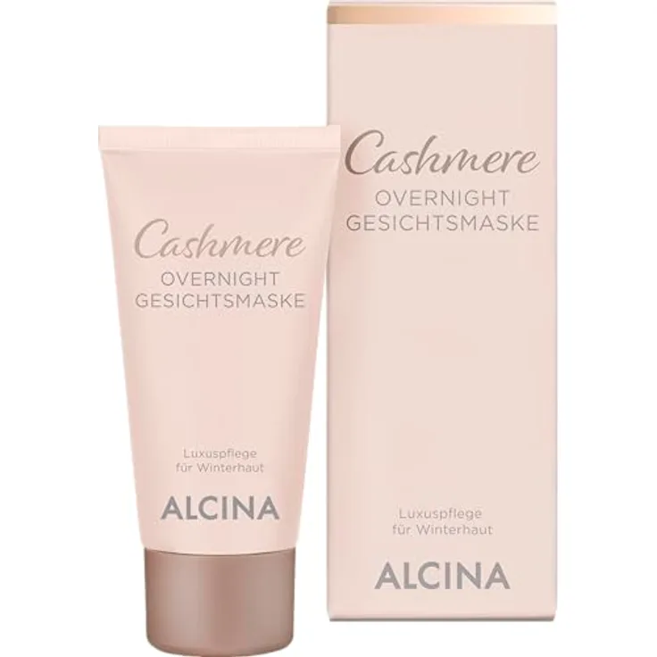 ALCINA Cashmere Overnight Gesichtsmaske - Regeneriert & beruhigt die Winterhaut über Nacht - 50 ml - Für trockene & reife Haut - Mit Cashmere-Extrakt, Dexpanthenol und Squalan