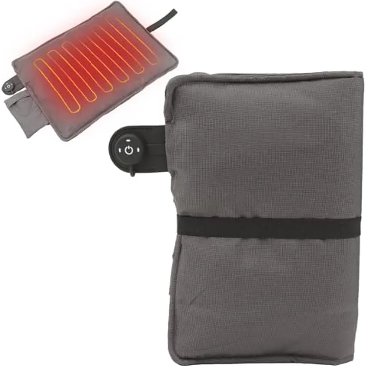 Addliving Sitz-Heizkissen, kabellos mit 5000 mAh Powerbank, USB-C, Infrarot-Wärme, 3 Temperaturstufen (45°C, 60°C, 70°C), 43 x 31 cm
