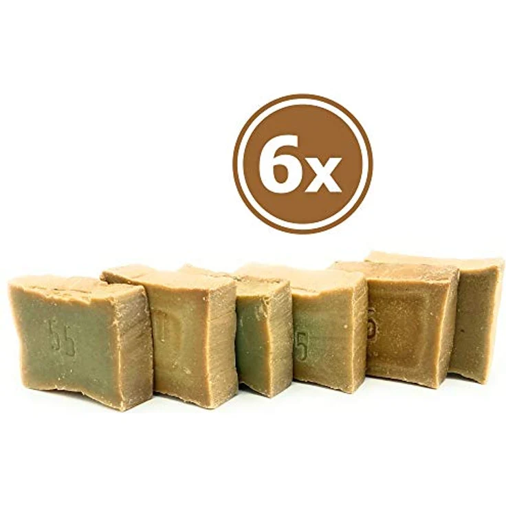 Carenesse Aleppo Seifen Kennenlern Paket, 6x 50g Naturseife mit Olivenöl und Lorbeeröl, ideal für Haut, Hände und Haare – Bild 2