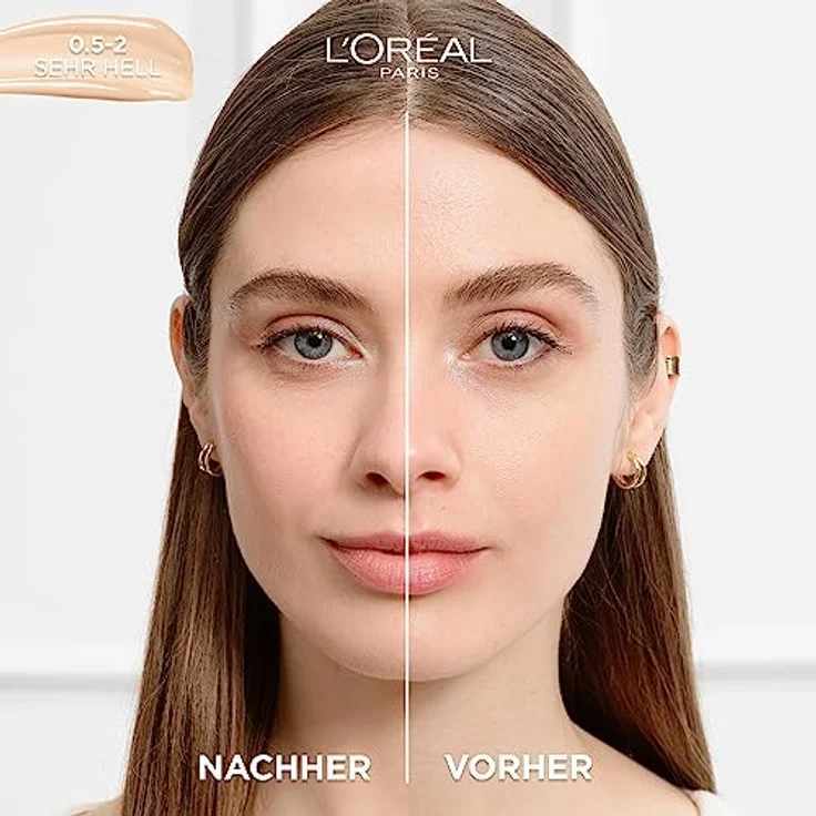 L'Oréal Paris Getöntes Serum, Pflegende, flüssige Foundation mit Hyaluronsäure, Perfect Match Tinted Serum, Nr. 0,5-2 sehr hell, 1 x 30 ml – Bild 4