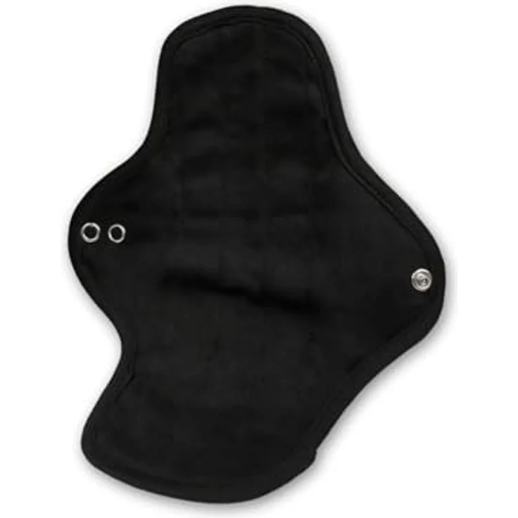 Taynie Waschbare Binde extra stark, Bio-Baumwolle, wiederverwendbare Damenbinden für starke Perioden, 60 ml Saugvolumen, schwarz – Bild 5