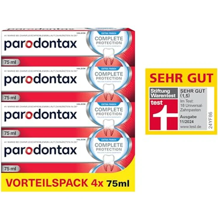 Parodontax Complete Protection Mousse Zahnpasta, Minze, Extra Frisch, hilft Zahnfleischbluten zu reduzieren und vorzubeugen, 4 x 75ml – Bild 2