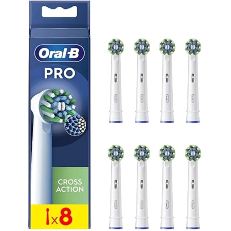 Braun Oral-B EB 50-8 Pro Cross Action Handstück, elektrische Zahnbürstenkopf, X-förmige Borsten, weiß – Bild 2