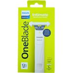 Philips OneBlade Intimate Men QP1924/20, Elektrorasierer mit SkinProtect-Klinge, 100% wasserdicht für Nass- und Trockenrasur, 2 Aufsätze