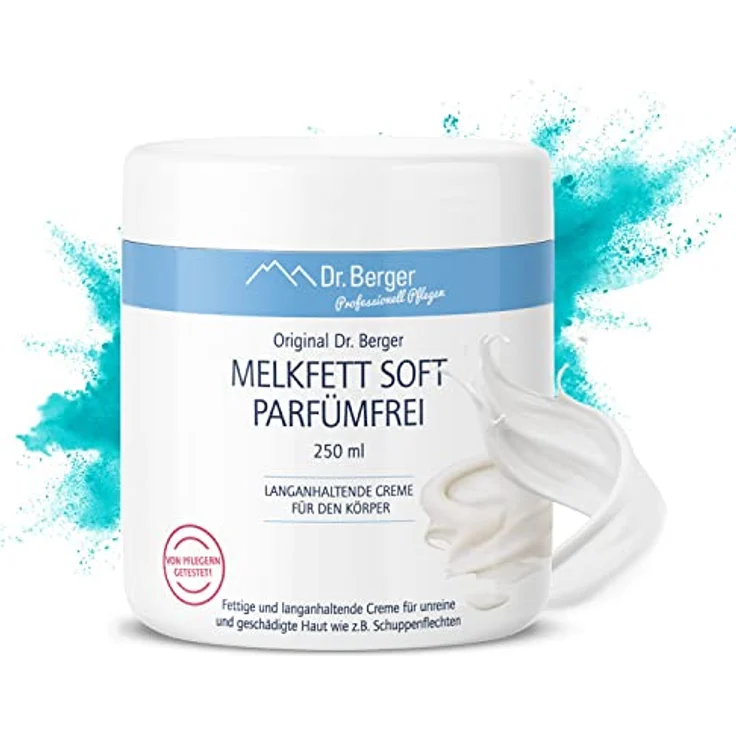 Dr. Berger Hautcreme Original Dr. Berger Sensitives Melkfett Soft, 250 ml, parfümfrei, feuchtigkeitsspendend und schützend für trockene Haut – Bild 1