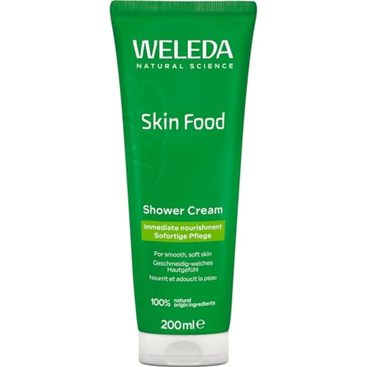 Weleda Bio Skin Food Shower Cream, sanftes Duschgel mit Feuchtigkeit für zarte, tiefengepflegte Haut, 200ml – Bild 1