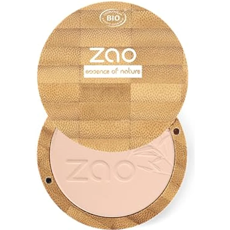 ZAO Bamboo Compact Powder, Puder 9 g, Farbe CAPUCCINO - talkfreie Formel für mattierten Teint – Bild 1