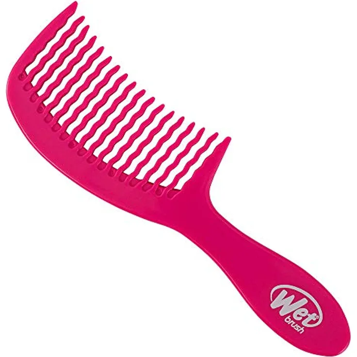 WetBrush Easy-Glide Kamm, Wellenzahn-Design mit großer Oberfläche für müheloses Entknoten, sanft zu allen Haartypen, Pink