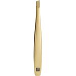 Zwilling Premium Gold Schräge Pinzette, präzise Handhabung für feine Härchen, goldfarbig