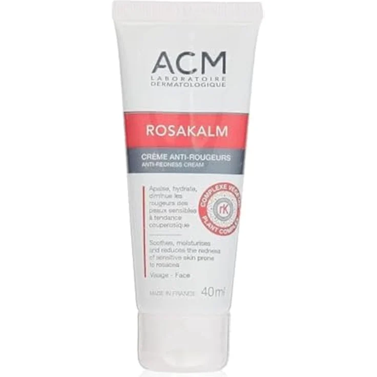 ACM Rosakalm Creme gegen Rötungen, feuchtigkeitsspendende Gesichtscreme für empfindliche Haut, beruhigende Wirkung und Make-up-Grundlage – Bild 1
