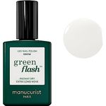 Manucurist Green Flash Gel-Nagellack - Gel-Nagellack - 12-free-Nagellack, natürliche Inhaltsstoffe (84%) - Made in France - 15 ml (Snow)