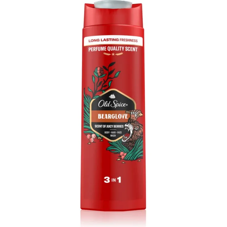 Old Spice Bearglove, 2-in-1 Duschgel und Shampoo für Herren, 400 ml, frische Pflege für Haut und Haar