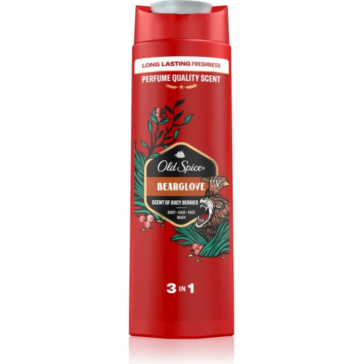 Old Spice Bearglove, 2-in-1 Duschgel und Shampoo für Herren, 400 ml, frische Pflege für Haut und Haar