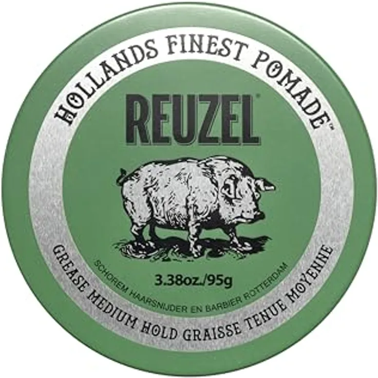 Reuzel Green Grease Medium Hold Pomade, Haarstyling Produkt mit mittlerem Halt, 95 g, Unisex