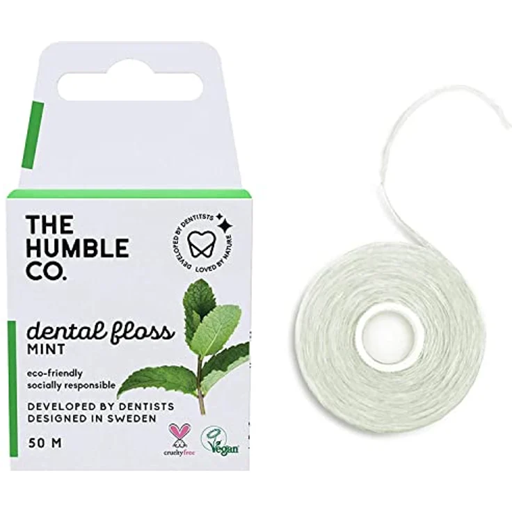 The Humble Co Zahnseide Fresca Eco Vegan 50 M.The Humble, 1er Pack (1 x 300 g), für rundum gesunde Zähne – Bild 3