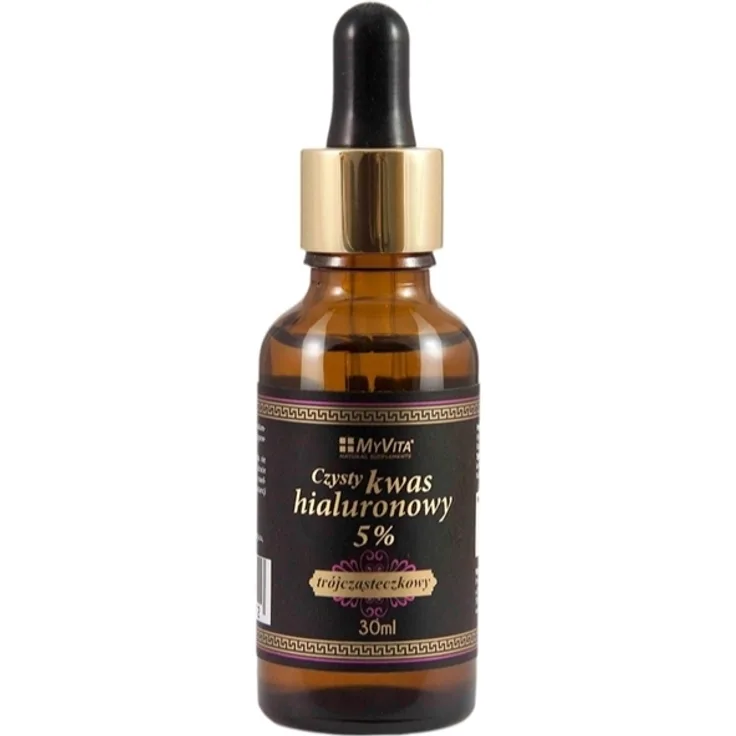 Pure MyVita Hyaluronic Acid 5%, 30 ml Gesichtsserum für Herren, spendet intensiv Feuchtigkeit und strafft die Konturen