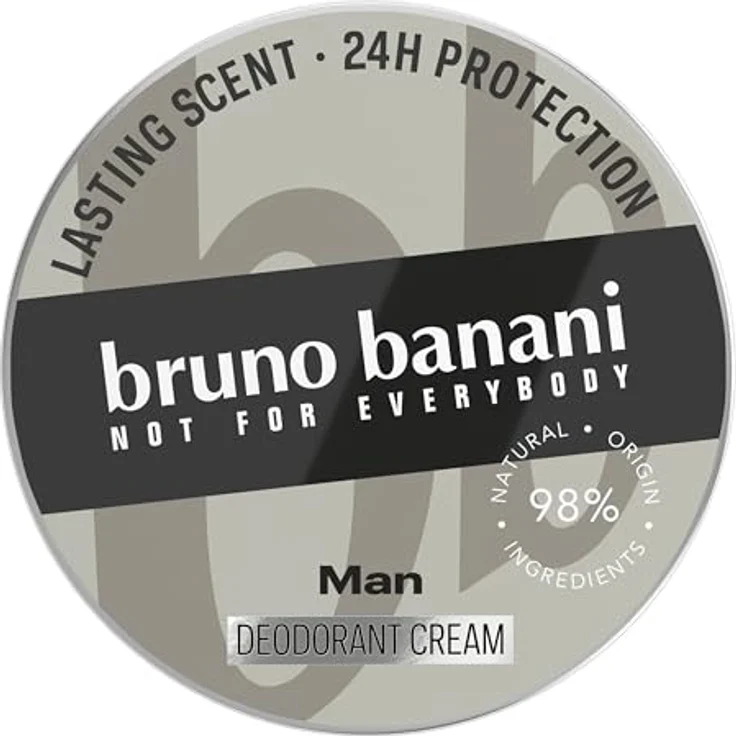 bruno banani Deo Creme Man, 24-Stunden-Creme-Deodorant für Männer, 40ml, mit Duftnoten von Lavendel, Nelken und Tonkabohne – Bild 1