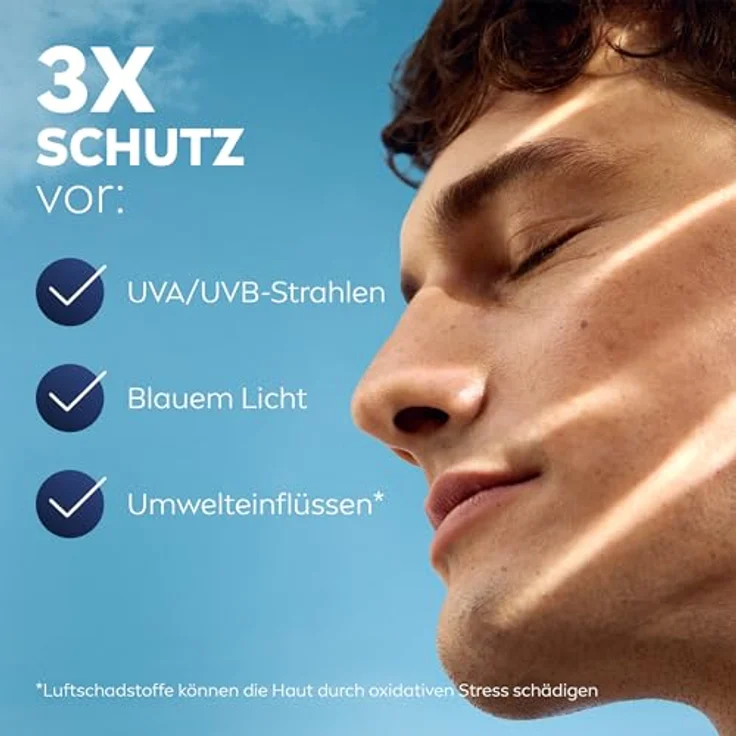 NIVEA MEN Sensitive Schützende Feuchtigkeitspflege LSF 30, intensive Gesichtspflege mit VitaminPRO-Komplex & Antioxidantien, 50 ml – Bild 3