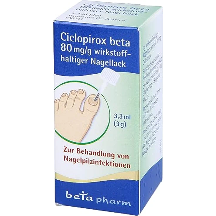 Ciclopirox beta 80 mg/g wirkstoffhaltiger Nagellack, 3.3 ml – Bild 2
