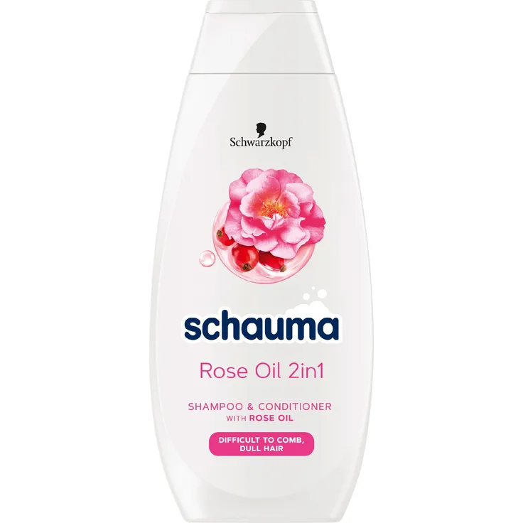 SCHAUMA Rose Oil 2-in-1 Shampoo und Conditioner, 400 ml, für glänzendes und vitales Haar