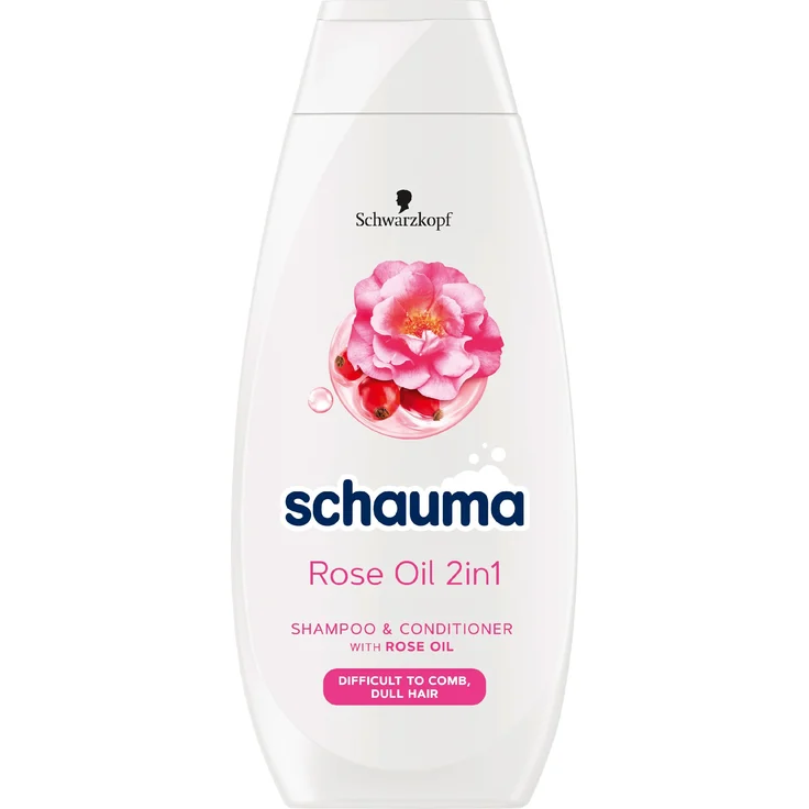 SCHAUMA Rose Oil 2-in-1 Shampoo und Conditioner, 400 ml, für glänzendes und vitales Haar