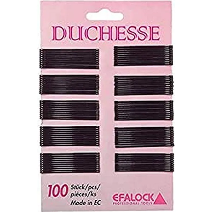 Efalock Professional Duchesse Haarklemme, 7 cm, braun, 1er Pack, (1x 100 Stück)