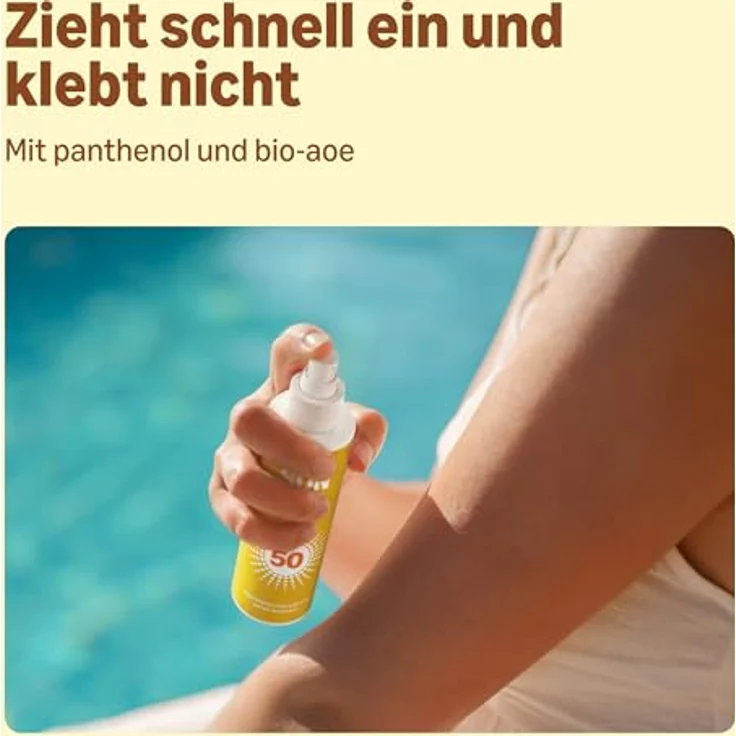 By Amazon Sonnenlotion-Spray 50 LSF, 200 ml, hoher UVB+UVA Schutz, wasserabweisend, dermatologisch – Bild 3