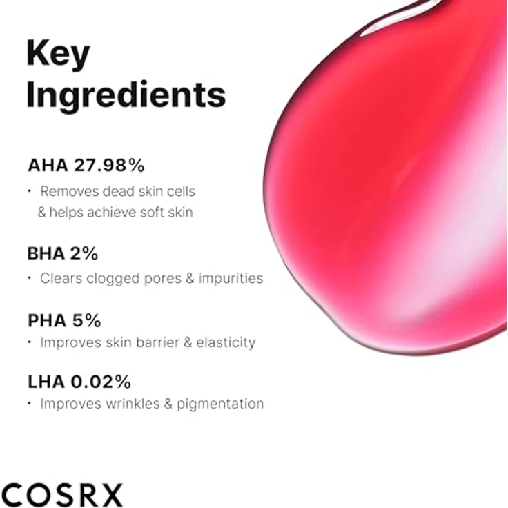 Cosrx The AHA BHA PHA LHA Peeling-Gel, chemisches Gesichtspeeling zur Bekämpfung von Mitessern, 30 ml – Bild 9