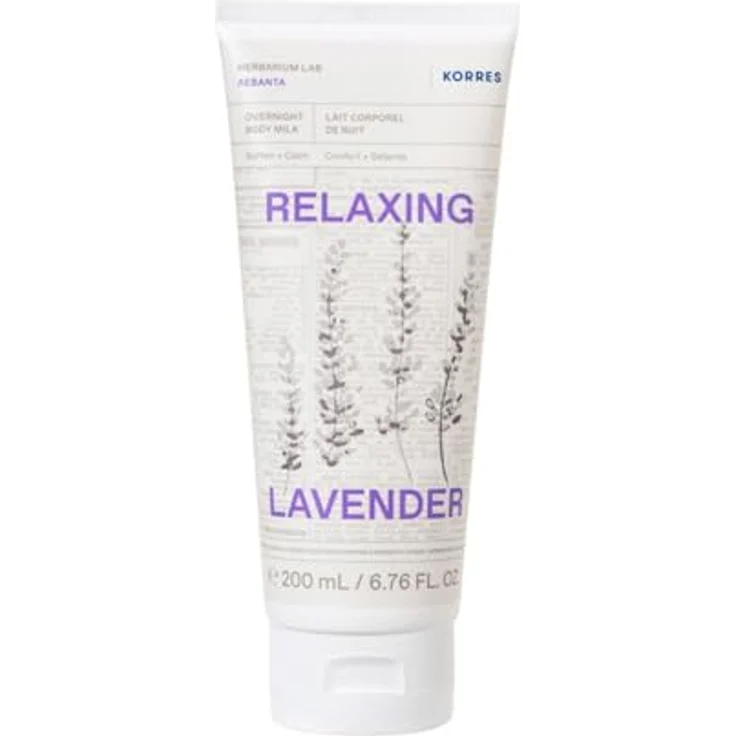 Korres Relaxing Lavender Bodylotion für die Nacht, 200 ml - Feuchtigkeitsspendend und regenerierend für geschmeidige Haut – Bild 1