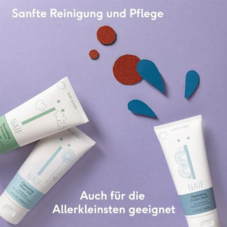 Naif Baby & Kids Wash Gel, Reinigungsgel für Körper und Gesicht, hypoallergen, 200 ml – Bild 4