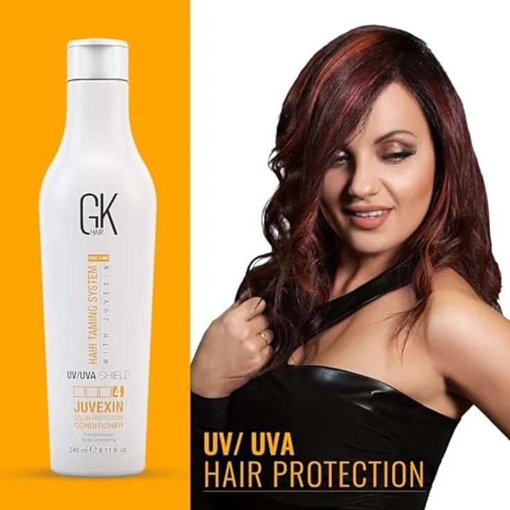 GK HAIR Globaler Keratin GKhair Shield Conditioner 240ml | UV/UVA-Schutz, Aloe Vera, natürliche Öle | Für trockene, gespaltene Enden - alle Haartypen - Von Gkhair – Bild 3